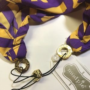 NWT MUDPIE LSU COLORS ADJUSTABLE HEADBAND